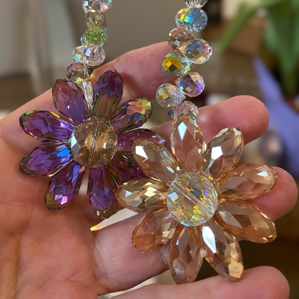 🌸 2 PC Flower Crystal Suncatcher - Picture 5 of 11